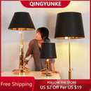 DecorBites™ Luxe Gold AK47 LED Floor Lamp for Modern Living Room & Bedroom Decor
