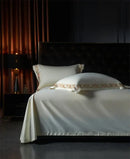 DecorBites™ Luxe Gold Embroidery 1400TC Egyptian Cotton Queen King Bedding Set