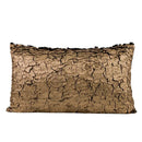 Luxe gold foil brown bark texture cushion cover living room