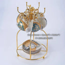 DecorBites™ Luxe Gold Inlay Bone China Coffee Set: Teapot, Cup, Sugar Bowl, Creamer, Mug