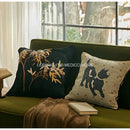 Luxe black & white greyhound decorative pillow cover living room accent