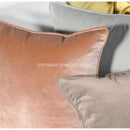 Luxe teal italy velvet pillowslip for living room sofa