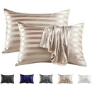 DecorBites™ Luxe Jacquard Stripes Pillow Cover Set - Queen & King Size Home Pillowcases