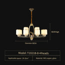 Modern black & gold luxe jade chandelier for living room hall