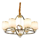 Modern black & gold luxe jade chandelier for living room hall