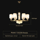 DecorBites™ Luxe Jade Chandelier for Living Room, Villa, and Duplex Hall