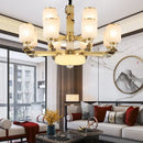 DecorBites™ Luxe Jade Chandelier for Living Room, Villa, and Duplex Hall