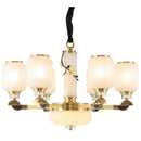 DecorBites™ Luxe Jade Chandelier for Living Room, Villa, and Duplex Hall