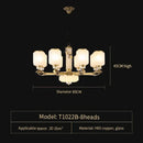 DecorBites™ Luxe Jade Chandelier for Living Room, Villa, and Duplex Hall