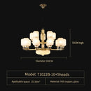 DecorBites™ Luxe Jade Chandelier for Living Room, Villa, and Duplex Hall