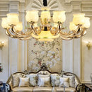 DecorBites™ Luxe Jade Copper Living Room Chandelier