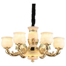 DecorBites™ Luxe Jade Copper Living Room Chandelier