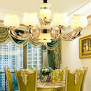 DecorBites™ Luxe Jade Copper Living Room Chandelier