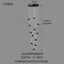 Decorbites luxe loft black & gold chandelier living room pendant light