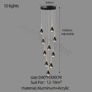 Decorbites luxe loft black & gold chandelier living room pendant light