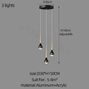 Decorbites luxe loft black & gold chandelier living room pendant light