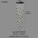 Decorbites luxe loft black & gold chandelier living room pendant light