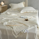 DecorBites™ Luxe Lyocell Jacquard Summer Blanket with Mulberry Silk Fill Comforter