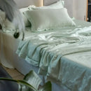 DecorBites™ Luxe Lyocell Jacquard Summer Blanket with Mulberry Silk Fill Comforter