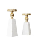 DecorBites™ Luxe Marble Candle Holder - Modern Minimalist Style