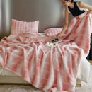 DecorBites™ Luxe Milk Velvet Blanket: Thick & Cozy Faux Fur Throw for Home & Office
