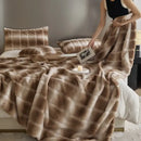 DecorBites™ Luxe Milk Velvet Blanket: Thick & Cozy Faux Fur Throw for Home & Office