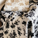 DecorBites™ Luxe Mink Fur Jacquard Throw: Cozy Warmth & Style