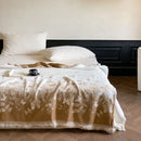 DecorBites™ Luxe Mink Fur Jacquard Throw: Cozy Warmth & Style