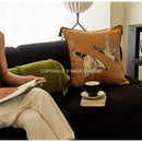 Oriental red camellia floral decorative pillow case living room decor