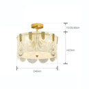 Luxe palace ceiling chandelier gold crystal light for dining room