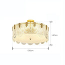 Luxe palace ceiling chandelier gold crystal light for dining room