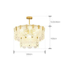 Luxe palace ceiling chandelier gold crystal light for dining room