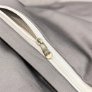 Luxurious light green satin duvet cover set bedroom bedding