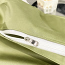 Luxurious light green satin duvet cover set bedroom bedding