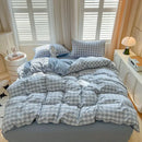 DecorBites™ Luxurious 2024 Grid Lattice Bedding Set