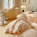 DecorBites™ Luxurious 2024 Grid Lattice Bedding Set
