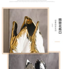 Luxurious gold ceramic feather vase white & gold living room decor