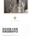 Luxurious gold ceramic feather vase white & gold living room decor