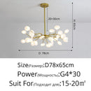 DecorBites™ Luxurious Golden LED Chandelier for Home