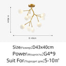 DecorBites™ Luxurious Golden LED Chandelier for Home