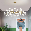 DecorBites™ Luxurious Golden LED Chandelier for Home