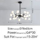 DecorBites™ Luxurious Golden LED Chandelier for Home