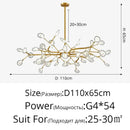 DecorBites™ Luxurious Golden LED Chandelier for Home