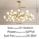 DecorBites™ Luxurious Golden LED Chandelier for Home
