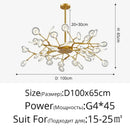 DecorBites™ Luxurious Golden LED Chandelier for Home