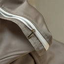 Luxurious beige lyocell silk duvet cover set bedroom bedding