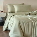 Luxurious beige lyocell silk duvet cover set bedroom bedding