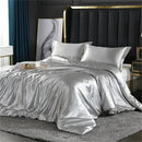DecorBites™ Luxurious Mulberry Silk Bedding Set for King & Queen Beds