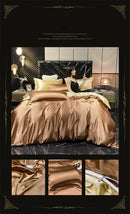 DecorBites™ Luxurious Mulberry Silk Bedding Set for King & Queen Beds