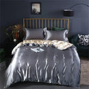 DecorBites™ Luxurious Mulberry Silk Bedding Set for King & Queen Beds